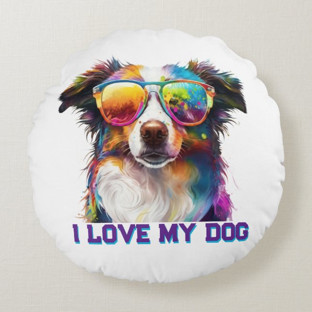 I LOVE MY DOG PILLOW  (Front)