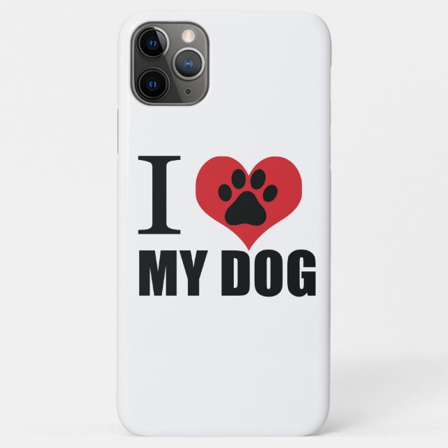 I love my dog throw pillow Case-Mate iPhone case (Back)