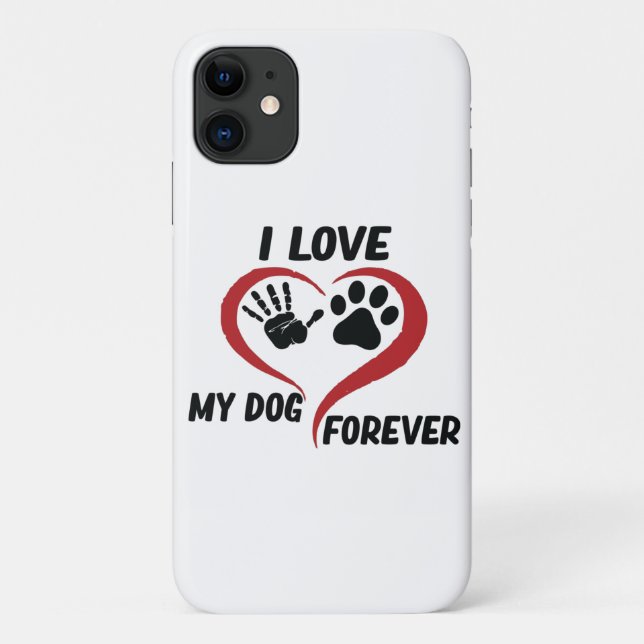I love my dog throw pillow Case-Mate iPhone case (Back)