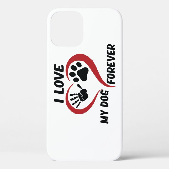 I love my dog throw pillow Case-Mate iPhone case (Back)
