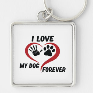 I love my dog throw pillow key ring