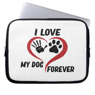 I love my dog throw pillow laptop sleeve