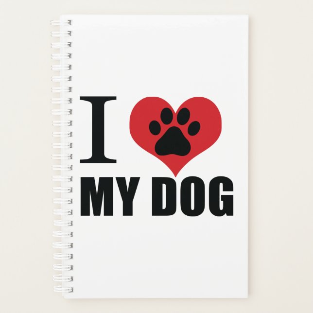 I love my dog throw pillow planner (Front)