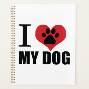 I love my dog throw pillow planner