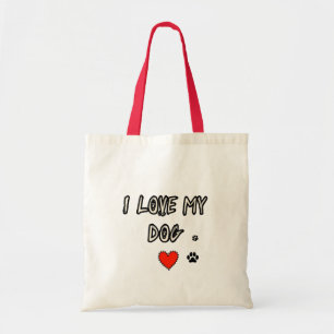 I love my dog tote bag