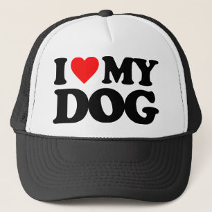 I LOVE MY DOG TRUCKER HAT