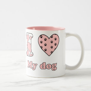 I love my dog Two-Tone coffee mug