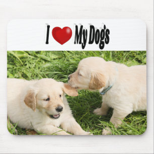 I Love My Dogs photo Mouse Pad
