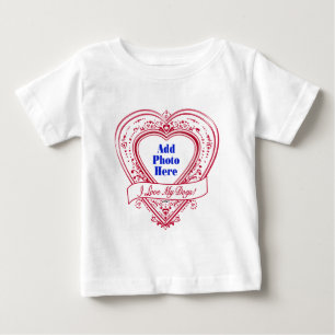 I Love My Dogs! Photo Red Hearts Baby T-Shirt
