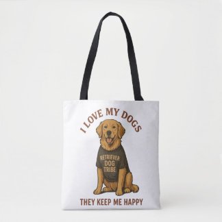 I love my dogs tote bag