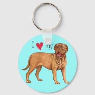I Love my Dogue de Bordeaux Key Ring
