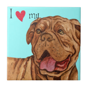 I Love my Dogue de Bordeaux Tile