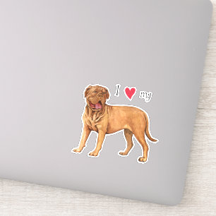 I Love my Dogue de Bordeaux Vinyl Sticker