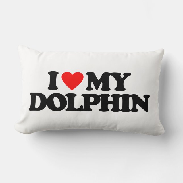 I LOVE MY DOLPHIN LUMBAR CUSHION (Front)