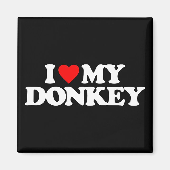 I LOVE MY DONKEY MAGNET (Front)