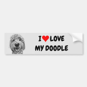 I love my Doodle Bumper Sticker