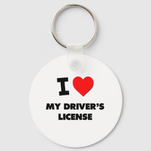 I Love My Driver's License Key Ring