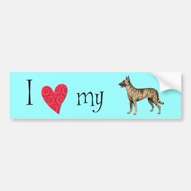 I Love my Dutch Shepherd Bumper Sticker (Front)