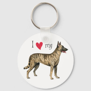 I Love my Dutch Shepherd Key Ring