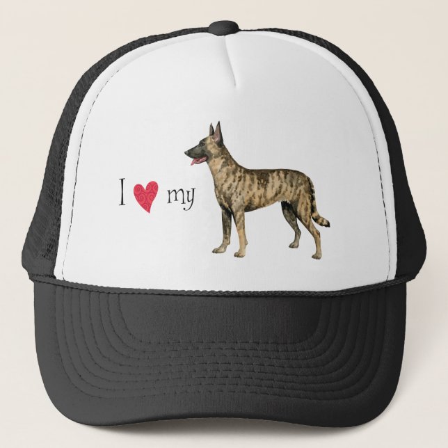I Love my Dutch Shepherd Trucker Hat (Front)
