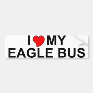 I Love My Eagle Bus Bumper Sticker