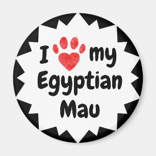 I Love My Egyptian Mau Cat Magnet