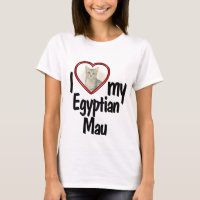I Love My Egyptian Mau - Cute Heart Cat Photo