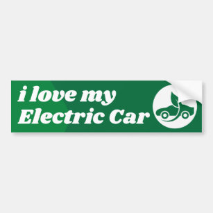 i love my Electric Car Bumper Sticker