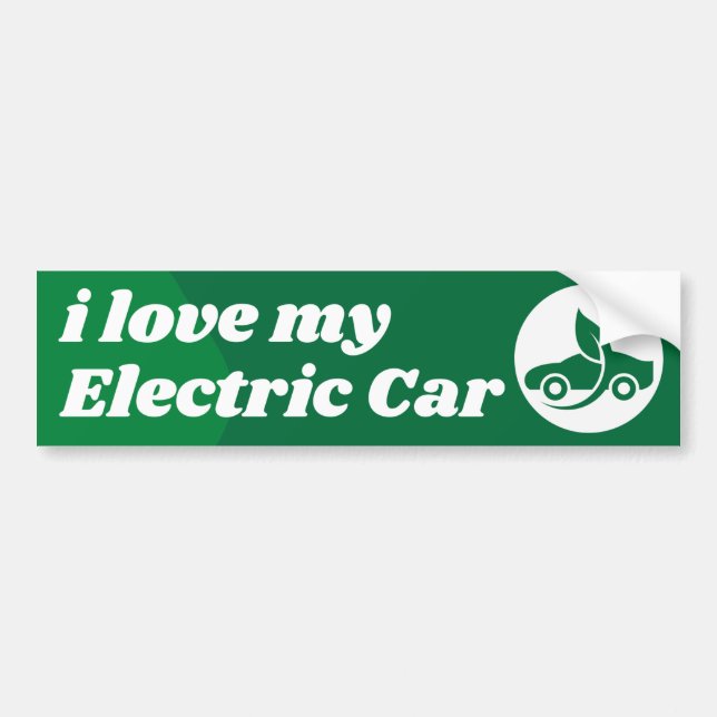 i love my Electric Car Bumper Sticker (Front)