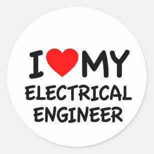 I love my electrical engineer classic round sticker