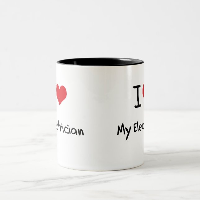 I love My Electrician Two-Tone Coffee Mug (Center)