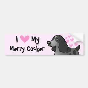 I Love My English Cocker Spaniel Bumper Sticker