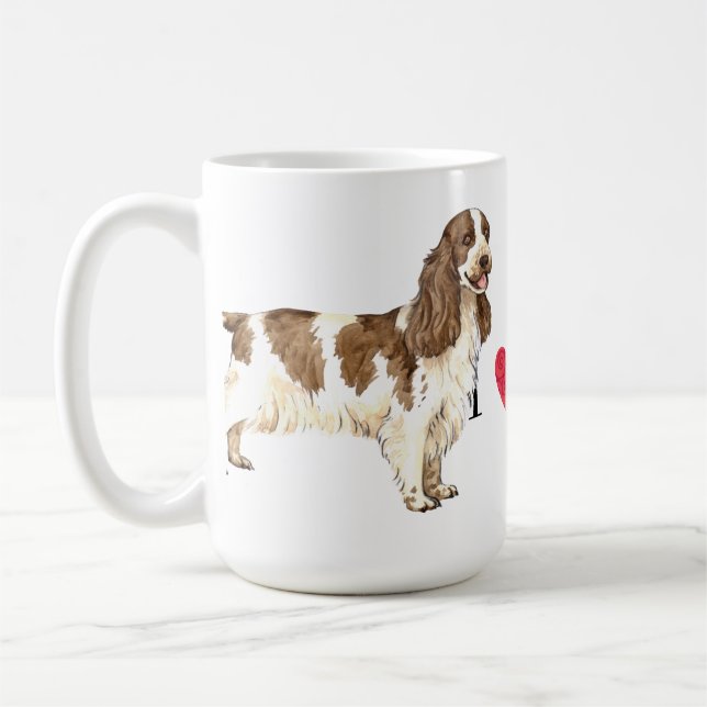 I Love my English Cocker Spaniel Coffee Mug (Left)