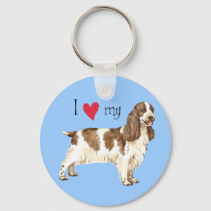 I Love my English Cocker Spaniel Key Ring