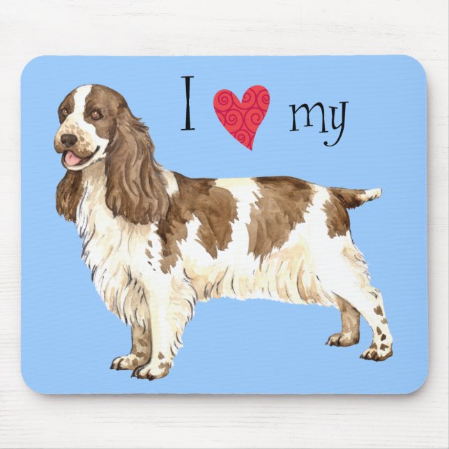 I Love my English Cocker Spaniel Mouse Pad (Front)