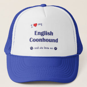 I Love My English Coonhound (Female Dog) Trucker Hat