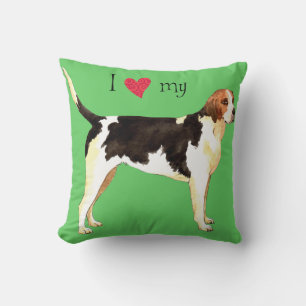 I Love my English Foxhound Cushion