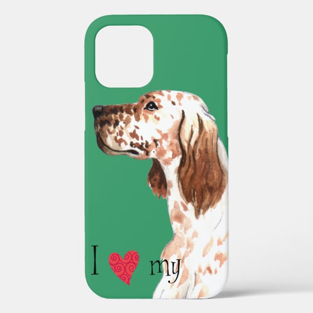 I Love my English Setter Case-Mate iPhone Case (Back)