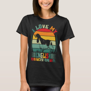 I Love My English Springer Spaniel Dog  Owner Anim T-Shirt