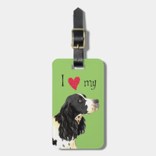 I Love my English Springer Spaniel Luggage Tag