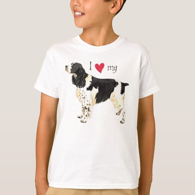 I Love my English Springer Spaniel T-Shirt (Front)
