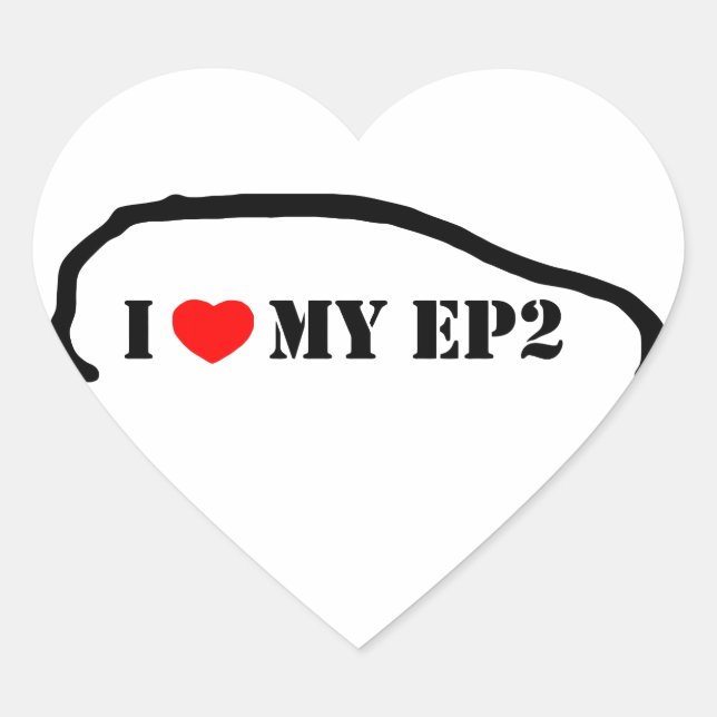 I love my EP2 Heart Sticker (Front)