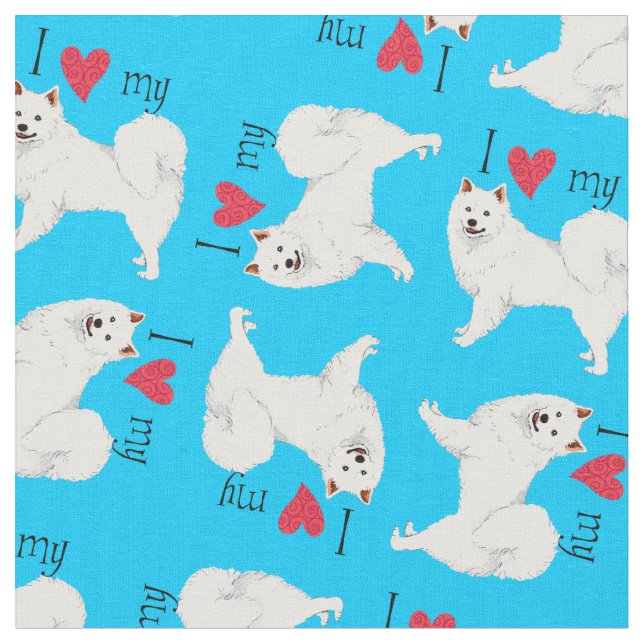 I love my Eskie Fabric (Close Up)