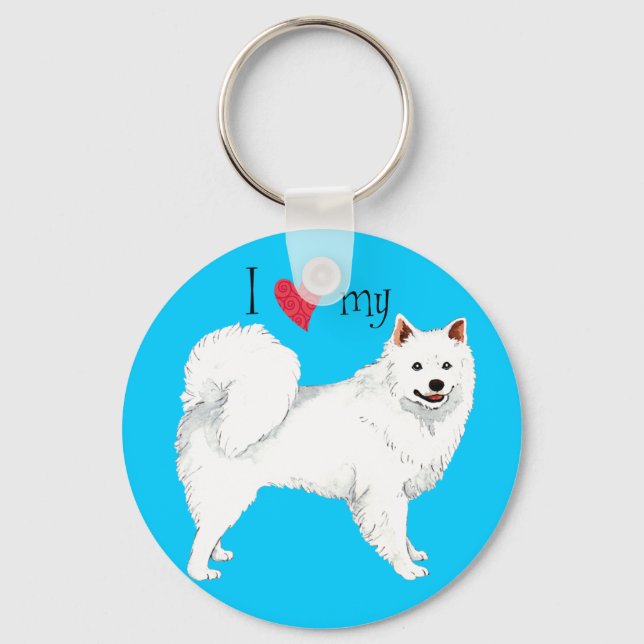I love my Eskie Key Ring (Front)
