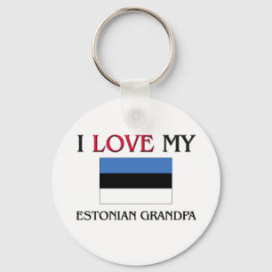 I Love My Estonian Grandpa Key Ring