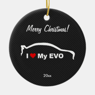 I Love My EVO Ceramic Tree Decoration