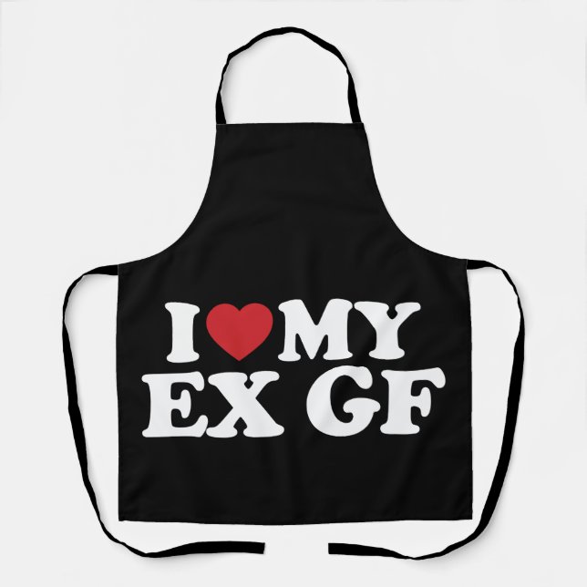 I Love My Ex Girlfriend I Heart Groovy Apron (Front)