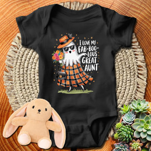 I Love My Fab-BOO-Lous Great Aunt - Fun Halloween Baby Bodysuit