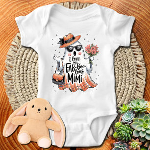 I Love My Fab-BOO-Lous Mimi Halloween Fun Baby Bodysuit