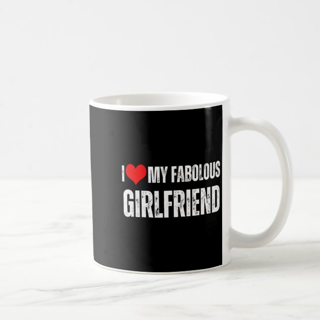 I Love My Fabulous Girlfriend Retro Style Valentin Coffee Mug (Right)